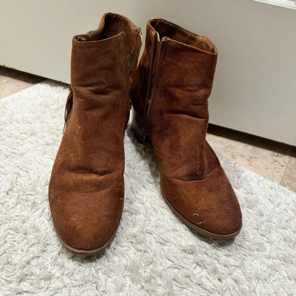 Brown Maurices Fringe Booties